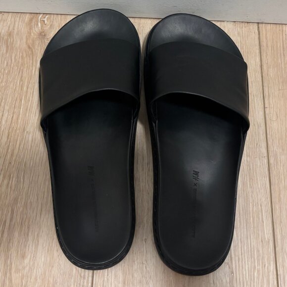 Alexander Wang x H&M Black Leather Slides - 10 - Picture 6 of 13